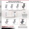 Service Caster 8 Inch Semi Steel Caster Set with Roller Bearings and Brakes/Swivel Locks SCC SCC-35S820-SSR-SLB-BSL-4 - alternate 2